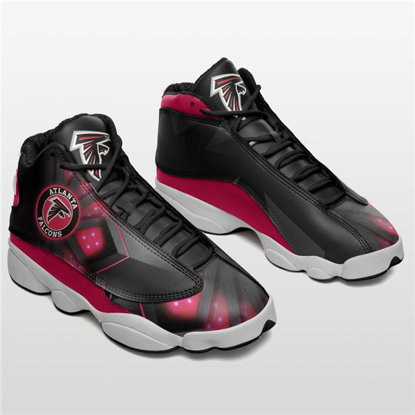 Men's Atlanta Falcons AJ13 Series High Top Leather Sneakers 001